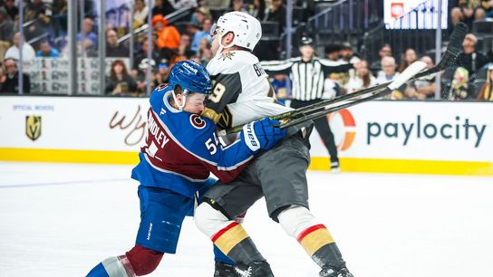 Golden Knights look to demoralize Avalanche early with Game Two effort taken at Ball Arena (Vegas Golden Knights). Photo by RJ Forbus-The Sporting Tribune