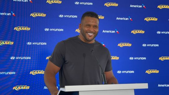 Aaron Donald ends retirement, returns to Rams after two seasons away taken at Rams Village (Los Angeles Rams). Photo by Fredo Cervantes - The Sporting Tribune