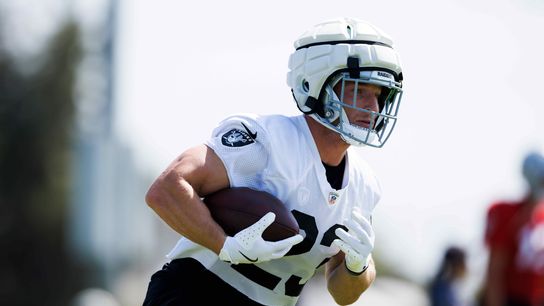 Dylan Laube's rise from overlooked draft pick to training camp standout taken at Jack Hammett Sports Complex (Las Vegas Raiders)