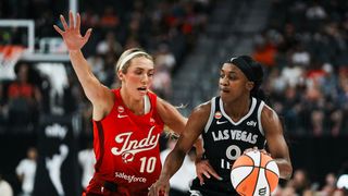 Fatigue hits Aces hard in loss to Fever as Wilson’s loss looms large taken at T-Mobile Arena (Las Vegas Aces). Photo by Kalin Sipes-The Sporting Tribune