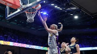 Sparks battle back but can't finish comeback in 90-82 loss to Wings taken at College Park Center (Los Angeles Sparks). Photo by Chris Jones-Imagn Images