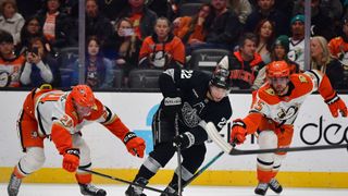 Kings continue struggles against Ducks in overtime loss taken at Honda Center (Los Angeles Kings). Photo by Gary A. Vasquez-Imagn Images