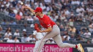 Angels drop series finale to Guardians as lineup falters early taken at Progressive Field (Los Angeles Angels). Photo by David Richard-Imagn Images