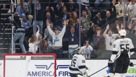 Skid continues for Kings in OT loss to Mammoth taken Delta Center (Los Angeles Kings). Photo by Rob Gray-Imagn Images