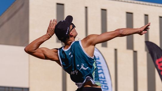 Miles Partain wants beach volleyball's future to be bigger than ever ahead of the AVP Tournament taken in Alamitos (Olympics). Photo by AVP League