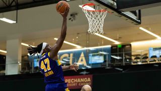 Arthur Kaluma has his best game of the season taken at UCLA Health Training Center (South Bay Lakers). Photo by John Panganiban-The Sporting Tribune