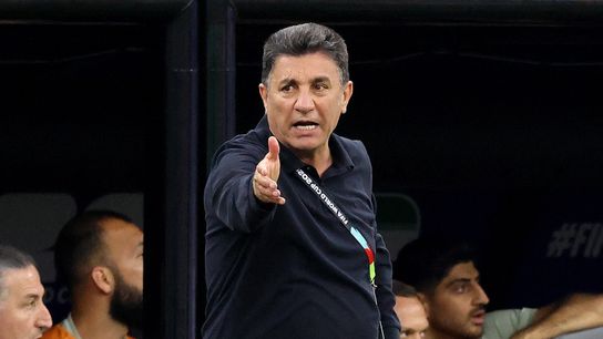 Iran coach Amir Ghalenoei says World Cup travel restrictions continue to hamper team ahead of Belgium clash taken at SoFi Stadium (World Cup). Photo by Kiyoshi Mio-Imagn Images