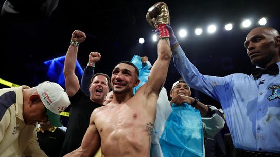Teofimo Lopez Outboxes Rolly Romero to Become Three-Division Champion taken at T-Mobile Arena (Boxing)