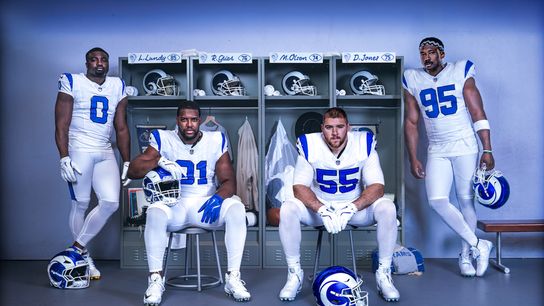 Rams unveil throwback alternate uniforms honoring 1951 champions and legendary Fearsome Foursome taken in Los Angeles (Los Angeles Rams)