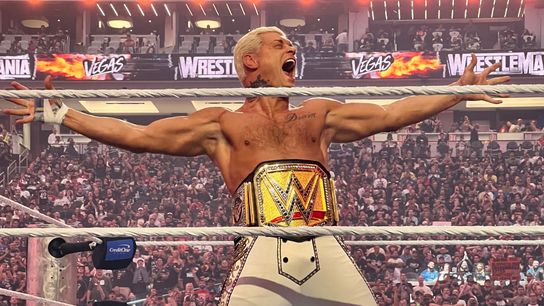 WrestleMania 42: Rhodes banishes McAfee but Orton gets last laugh taken at Allegiant Stadium (WWE). Photo by Arash Markazi - The Sporting Tribune