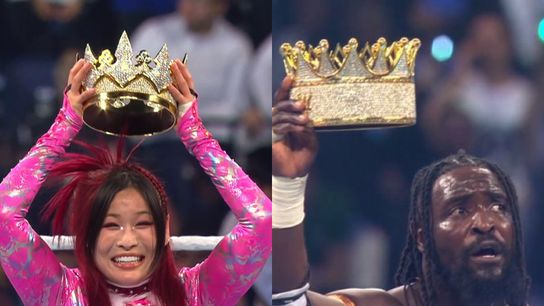 Oba Femi, Iyo Sky win WWE King and Queen of the Ring taken Riyadh, Saudi Arabia (Combat)