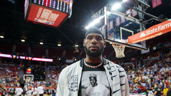LeBron James appears at Summer League win amid trade rumors taken at Thomas & Mack Center  (Los Angeles Lakers)