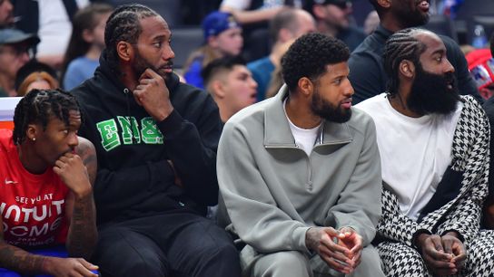 Clippers and Paul George still have love for each other taken at Thomas & Mack Center  (Los Angeles Clippers)