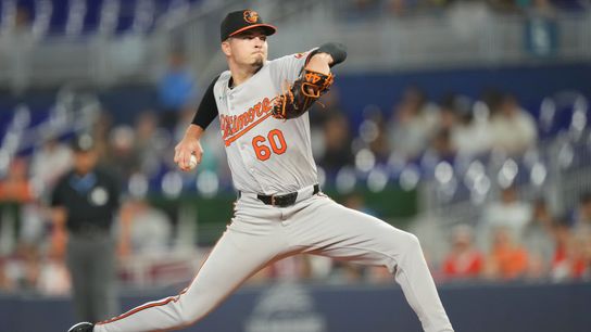 Baltimore Orioles starting pitcher Chayce McDermott (60) pitches against the Miami Marlins in the first inning at loanDepot Park. 