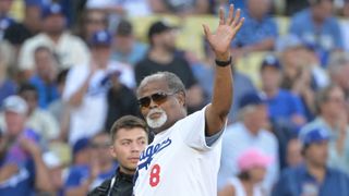 Reggie Smith to be inducted into the Legends of Dodgers baseball  taken in Los Angeles (Los Angeles Dodgers). Photo by Jayne Kamin-Oncea-Imagn Images