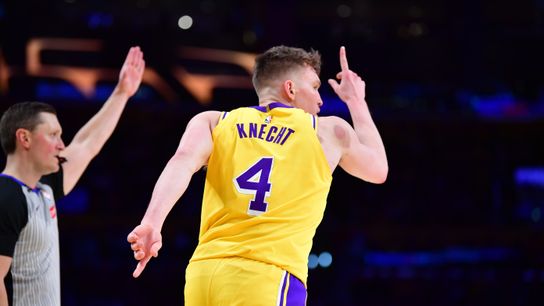 Dalton Knecht and Darius Bazley lead Lakers in fourth quarter comeback  taken at Chase Center (Los Angeles Lakers)
