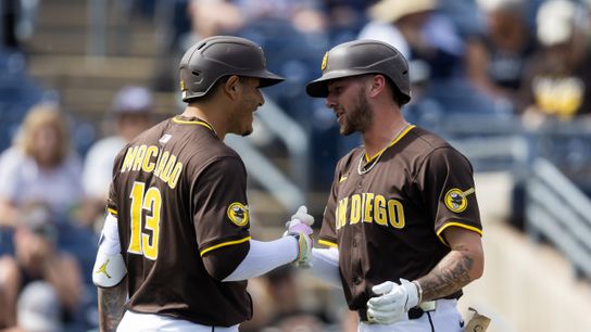 Padres veterans laud Jackson Merrill taken at Peoria Sports Complex (San Diego Padres)