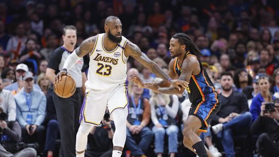 Can Lakers muffle Thunder for second time in three days? taken in Oklahoma City (Los Angeles Lakers)