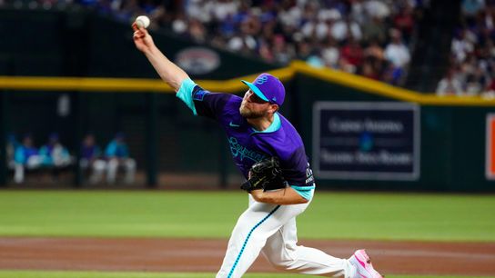 Diamondbacks pitcher Corbin Burnes (39) pitches against the Dodgers during a game at Chase Field on May 10, 2025, in Phoenix