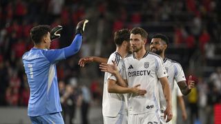 San Diego FC snaps road losing streak with 2-1 win at St. Louis taken at Energizer Park  (San Diego FC). Photo by Joe Puetz-Imagn Images