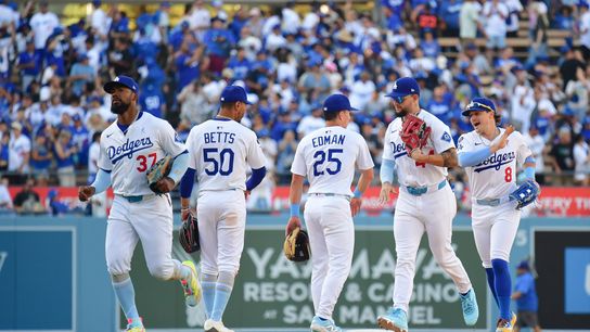 Dodgers outlast Giants in key division showdown taken at Dodger Stadium (Los Angeles Dodgers)