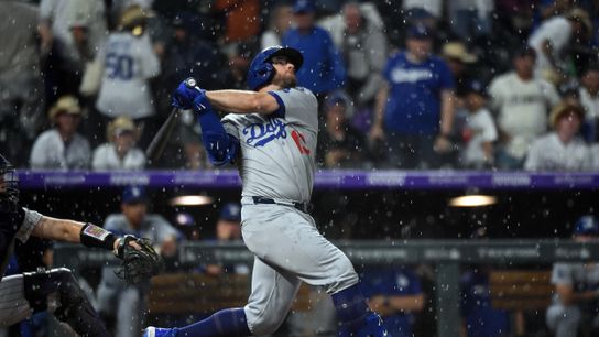 Max Muncy crushes grand slam in win over Rockies taken at Coors Field (Los Angeles Dodgers)