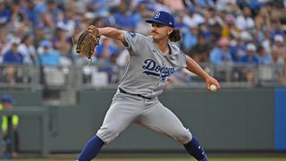 Justin Wrobleski tosses scoreless six innings, Dodgers secure series win against Royals taken at Kauffman Stadium (Los Angeles Dodgers). Photo by Peter Aiken-Imagn Images