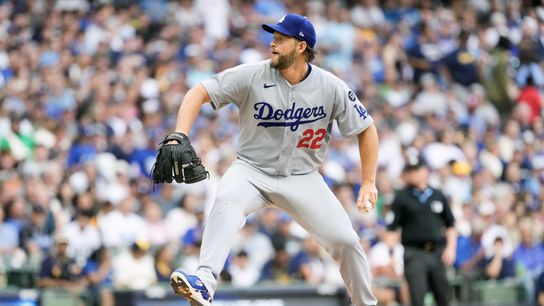 Los Angeles Dodgers pitcher Clayton Kershaw (22) throws a pitch during the first inning against the Milwaukee Brewers at American Family Field. Los Angeles Dodgers pitcher Clayton Kershaw (22) throws a pitch during the first inning against the Milwaukee Brewers at American Family Field.