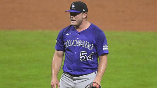 Dodgers trade for Rockies reliever Seth Halvorsen taken at Citizens Bank Park (Los Angeles Dodgers). Photo by David Richard-Imagn Images