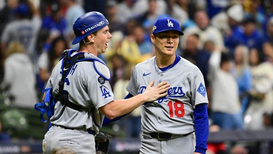 Yamamoto's masterpiece puts Dodgers on brink of the pennant taken at American Family Field (Los Angeles Dodgers)