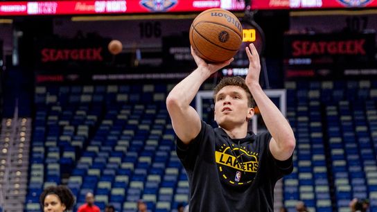 Dalton Knecht and Adou Thiero assigned to South Bay Lakers taken in Los Angeles (Los Angeles Lakers)