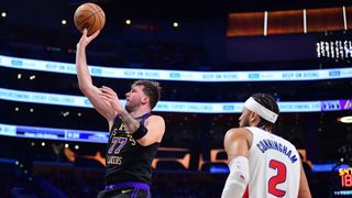 Luka Dončić, Cade Cunningham ruled eligible for NBA awards; Anthony Edwards challenge denied taken in Los Angeles (Los Angeles Lakers). Photo by Gary A. Vasquez-Imagn Images