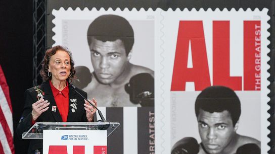 TST Today: The Ali Legacy & The Olympic Flag Reality Check taken TST Headquarters (Podcasts). Photo by © Matt Stone/Courier Journal / USA TODAY NETWORK via Imagn Images