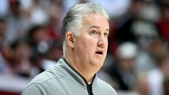 Wooden Award Flashback: Matt Painter continues to honor Wooden in his coaching style at Purdue taken in Los Angeles (Wooden Award). Photo by Robert Goddin-Imagn Images