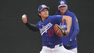 Dodgers Notebook: Ohtani's pursuit and Vesia's return define first day taken at Camelback Ranch (Los Angeles Dodgers). Photo by Rick Scuteri-Imagn Images