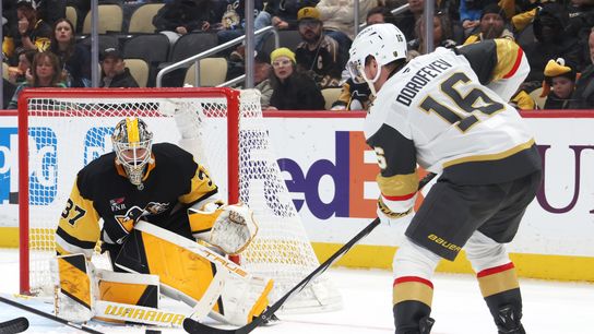 Mark Stone’s injury another dark cloud on miserable morning versus Penguins taken at PPG Paints Arena (Vegas Golden Knights). Photo by Charles LeClaire-Imagn Images