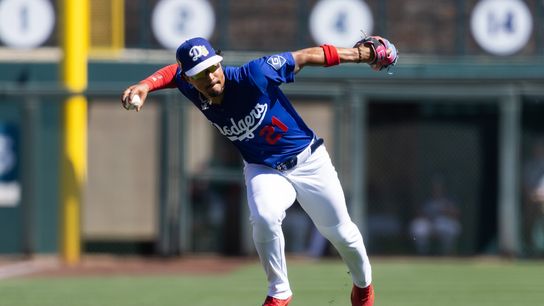 Santiago Espinal's big spring forcing Dodgers' roster decision taken at Camelback Ranch (Los Angeles Dodgers). Photo by Mark J. Rebilas-Imagn Images