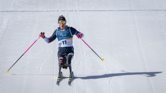 Oksana Masters competes in Para biathlon sprint as medal events continue at Winter Paralympics in Cortina taken in Cortina, Italy (Olympics)