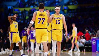Lakers face late-season test without Luka Dončić and Austin Reaves taken in Los Angeles (Los Angeles Lakers). Photo by Gary A. Vasquez-Imagn Images