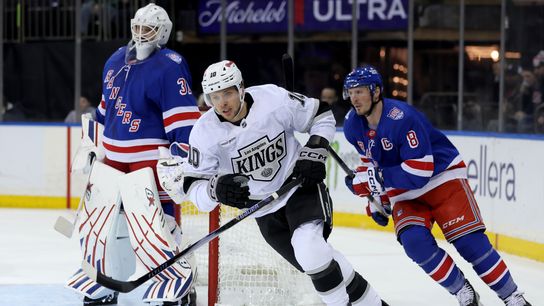 Kings finish trip with 4-1 win over Rangers taken at Madison Square Garden (Los Angeles Kings). Photo by Brad Penner-Imagn Images