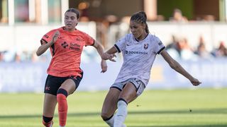  Jónsdóttir pushes Angel City to 3-1 victory over Bay FC  taken at PayPal Park (Angel City FC). Photo by Stan Szeto-Imagn Images