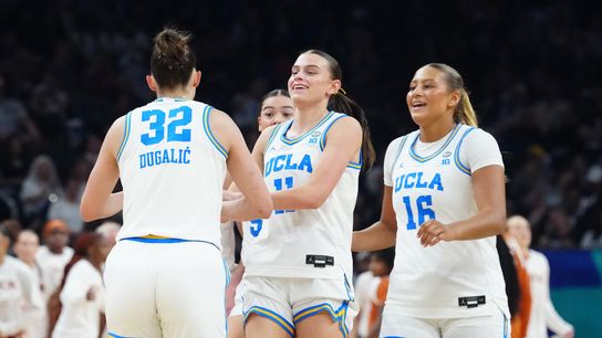 "Job's not finished" as UCLA looks to halt South Carolina dynasty in women's NCAA title game taken Mortgage Matchup Center. Photo by Kirby Lee/Imagn Images