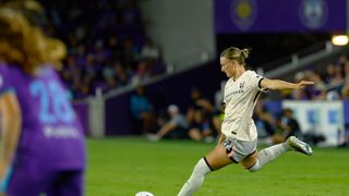 Angel City ends winning streak, falls 2-1 against Orlando Pride taken at Inter&Co Stadium (Angel City FC). Photo by Russell Lansford-Imagn Images