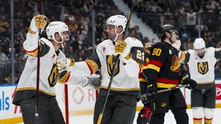 Unlikely heroes help Vegas avoid trap game, vault up Pacific standings taken at Rogers Arena (Vegas Golden Knights). Photo by Bob Frid-Imagn Images