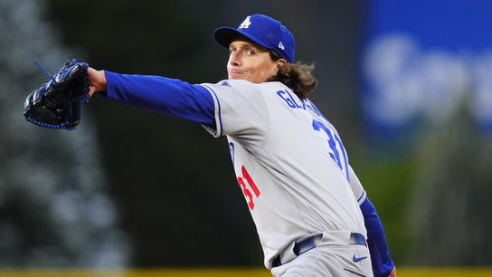 Los Angeles Dodgers starting pitcher Tyler Glasnow (31) delivers a pitch in the first inning against the Colorado Rockies at Coors Field. 