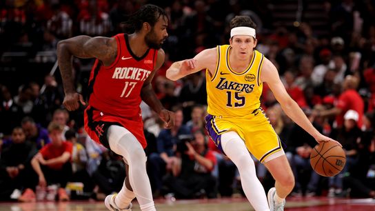 Reaves' return to starting lineup fuels Lakers closeout win taken at Toyota Center (Los Angeles Lakers). Photo by Erik Williams-Imagn Images