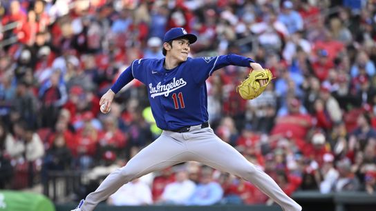 Roki Sasaki delivers quality start, Dodgers drop four straight taken at Busch Stadium (Los Angeles Dodgers). Photo by Joe Puetz-Imagn Images