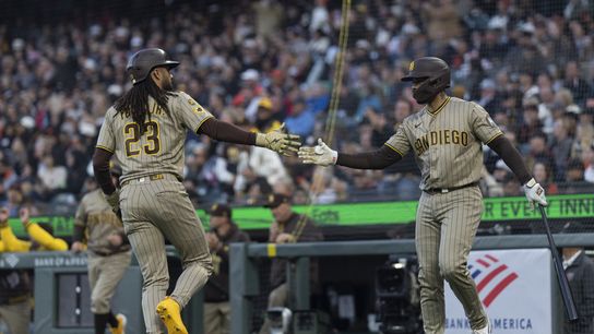 Padres’ lineup shuffle sparks 10-5 rout of Giants as Song shines in first start taken at Oracle Park (San Diego Padres). Photo by Stan Szeto-Imagn Images
