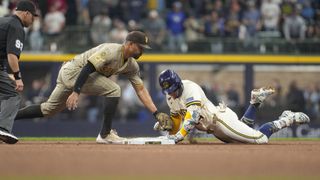 Brewers jump on Matt Waldron with big third inning, Padres drop series opener taken at American Family Field (San Diego Padres). Photo by Michael McLoone-Imagn Images