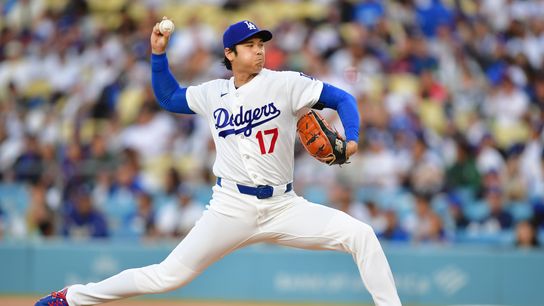 Shohei Ohtani throws seven shutout innings in dominant win over Giants taken at Dodger Stadium (Los Angeles Dodgers). Photo by Gary A. Vasquez-Imagn Images